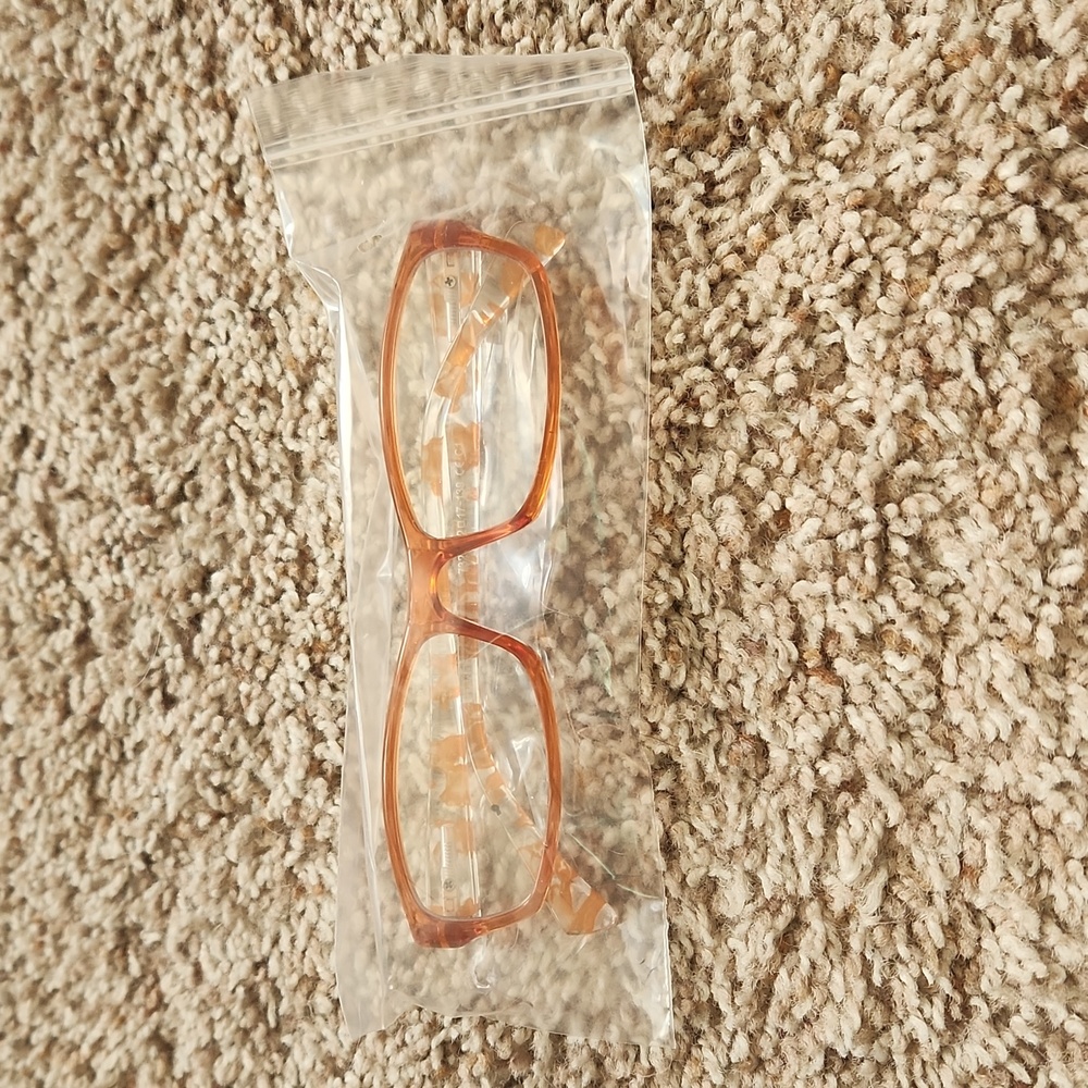 NWT blue light glasses, orange
